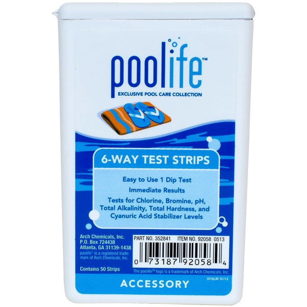 Poolife 6-Way Test Strips (50 count)