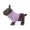 Cats And Dogs - Jellycat Sweater French Bulldog Purple 7"