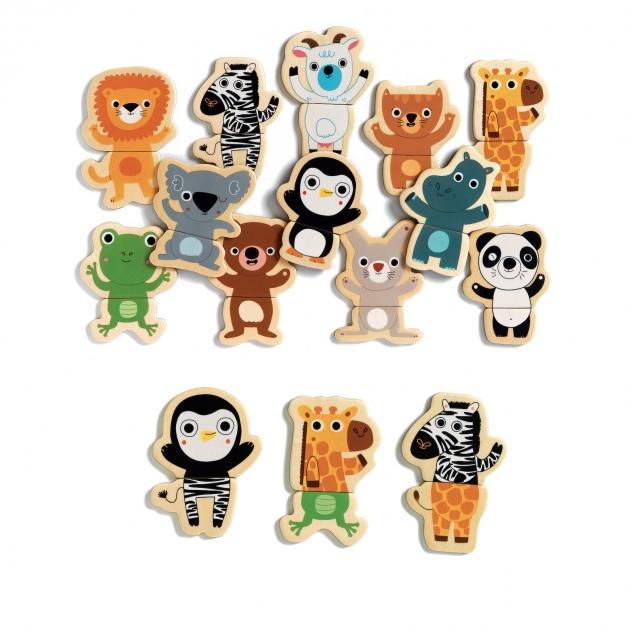 Djeco Coucou Animals Magnetic Puzzle | Magnet Sets